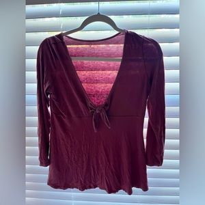 Small American Eagle Plum Pink Top